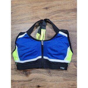 Victoria’s Secret VSX Sport Knockout Bra 32B Push up Gym Blue Sexy Racerback 💙